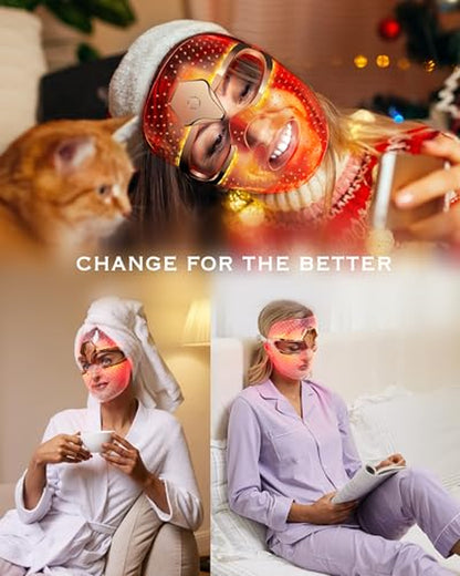 NEW!! LATEST!!! PDT Cordless Red Light Therapy Mask | Silicone LED Face Mask for Wrinkles & Acne 🌟 