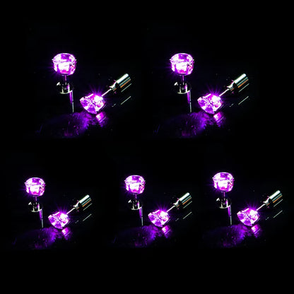 ✨ LED Light-Up Glow Earrings – Bling Crystal Studs for Clubbing, Festivals, & Gogo Dancing | 1/5 Pair Neon Party Jewelry 🌈👂