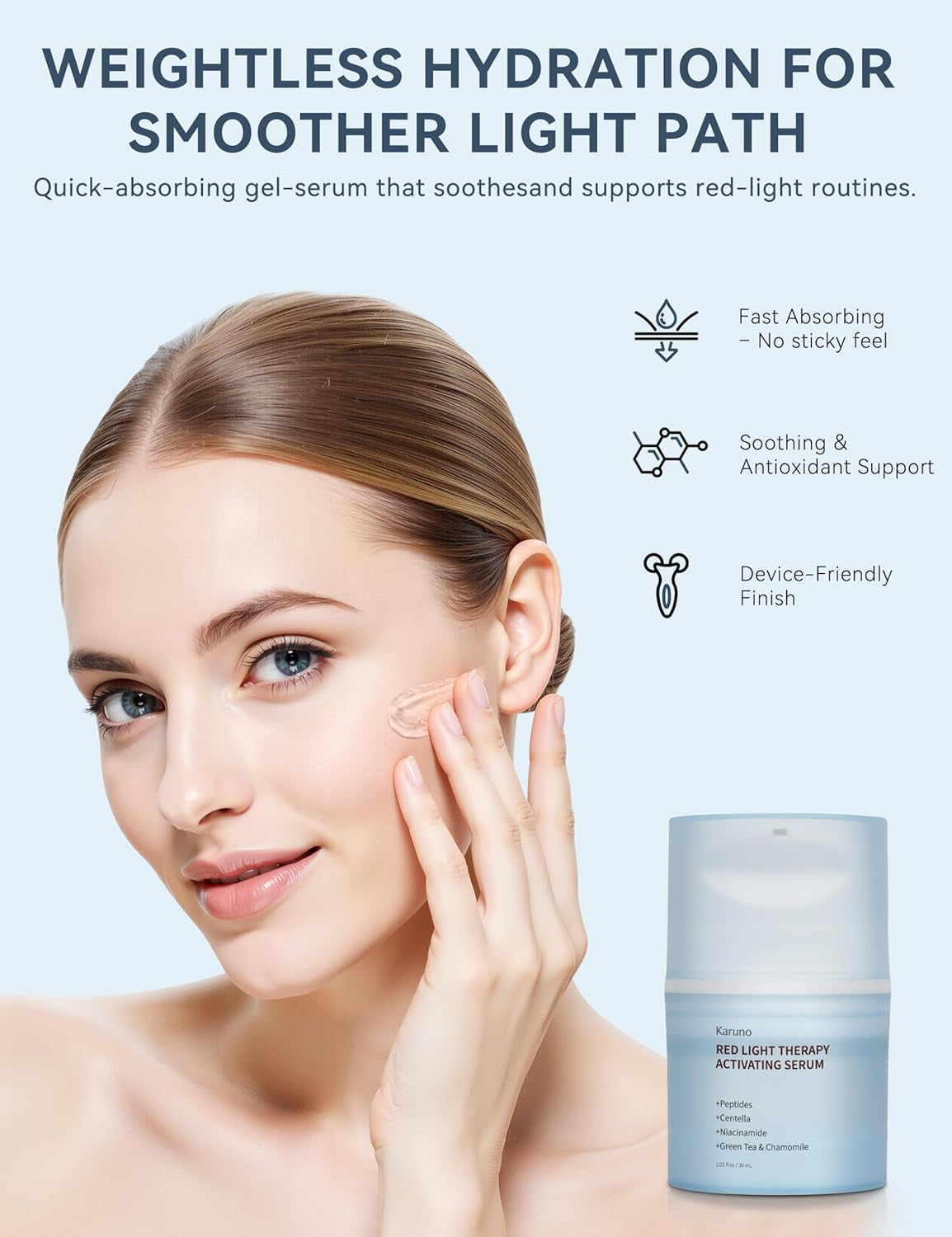 Red Light Therapy Activation Serum 2-Pack – Anti-Aging Hyaluronic & Niacinamide Primer 🌟⚡️