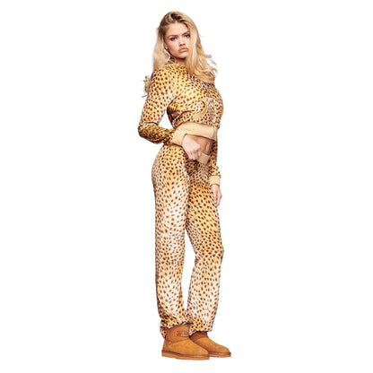 I.AM.GIA X VON DUTCH KAMERON VELOUR JACKET - LEOPARD