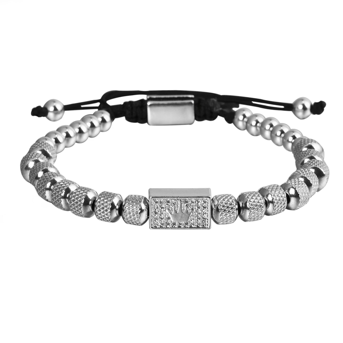 Premium Gold Crown Bracelet – Adjustable 316L Stainless Steel Bangle👑