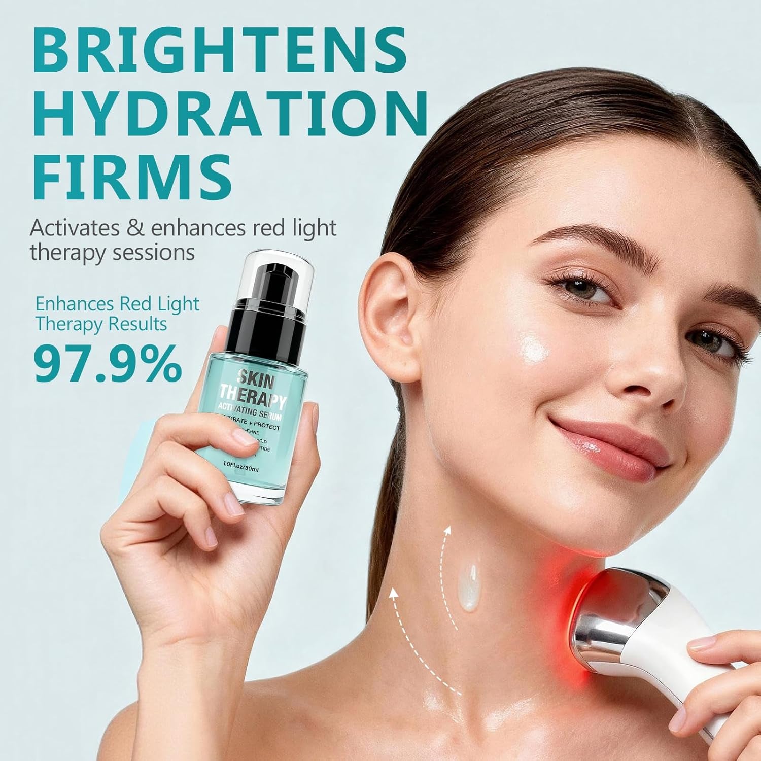 Red Light & Microcurrent Activation Serum (1 Oz) – Anti-Aging Blue Tansy & Aloe Primer 🌟⚡️