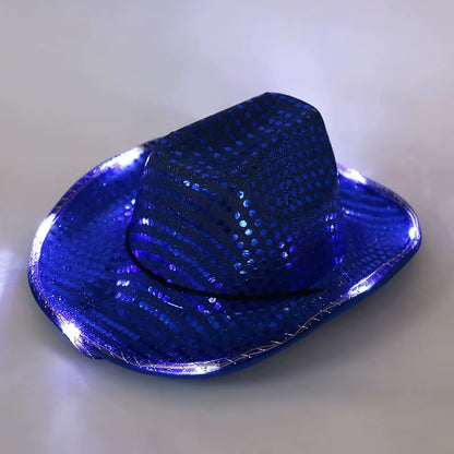 Wireless LED Disco Cowboy Hat | Flashing Neon Bachelorette Party Cap 💃
