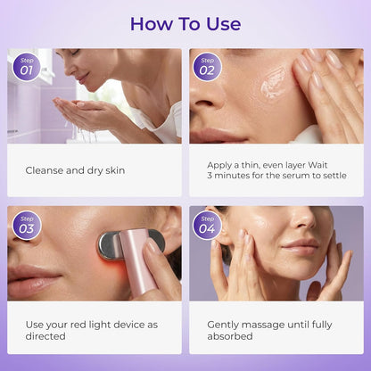 Anti-Aging Red Light Serum (1 Oz) – Hydrating Hyaluronic & Niacinamide Booster 🌟💧