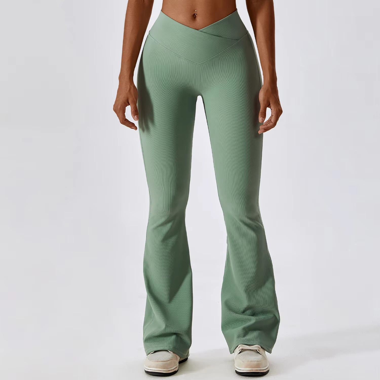2026 High-Waist Flare Leggings – Slim Fit Split Hem Dress Pants & Office Yoga Trousers 🖤✨
