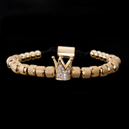 Premium Gold Crown Bracelet – Adjustable 316L Stainless Steel Bangle👑