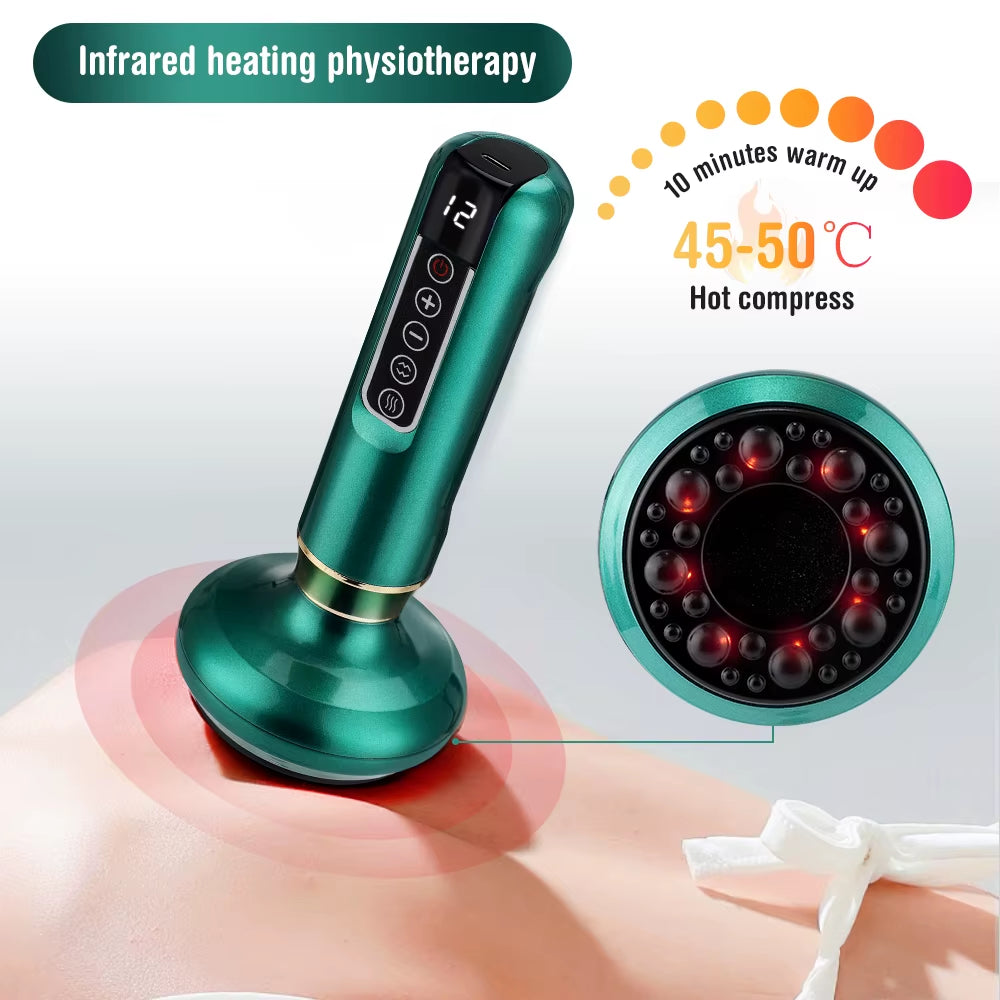 Bare N Bliss 3-in-1 Smart Cupping & Gua Sha Therapy | 12-Level Infrared Heat ✨