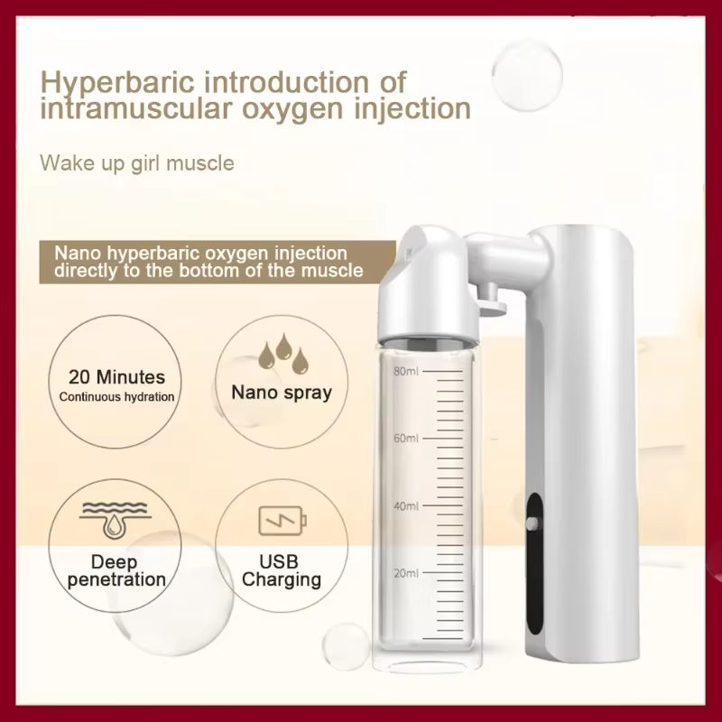 Precision Oxygen Injection Instrument – Deep Pore Detox & Lift 🛡️Nano-Ionic Oxygen Infuser – Deep Pore Prep & Serum Booster ✨