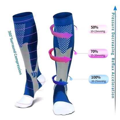 🏃‍♂️ 3 Pairs Premium Compression Socks for Men & Women Anti-Fatigue Knee Highs 🧦✨