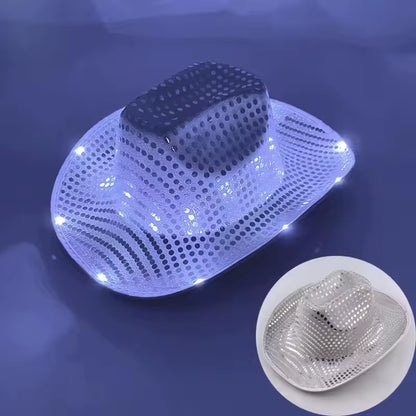 Wireless LED Disco Cowboy Hat | Flashing Neon Bachelorette Party Cap 💃