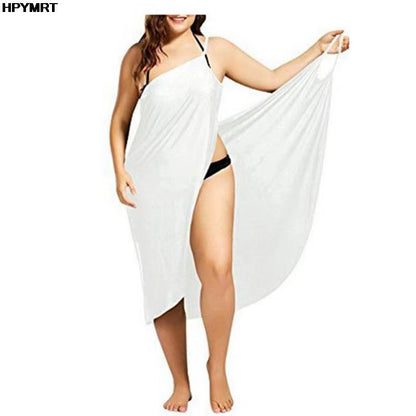 🏝️ 3-in-1 Y2K Beach Wrap Skirt & Backless Halter Top – Multi-Way Crossover Swimsuit Cover-Up | Sexy Summer Sarong Veil 🌊✨