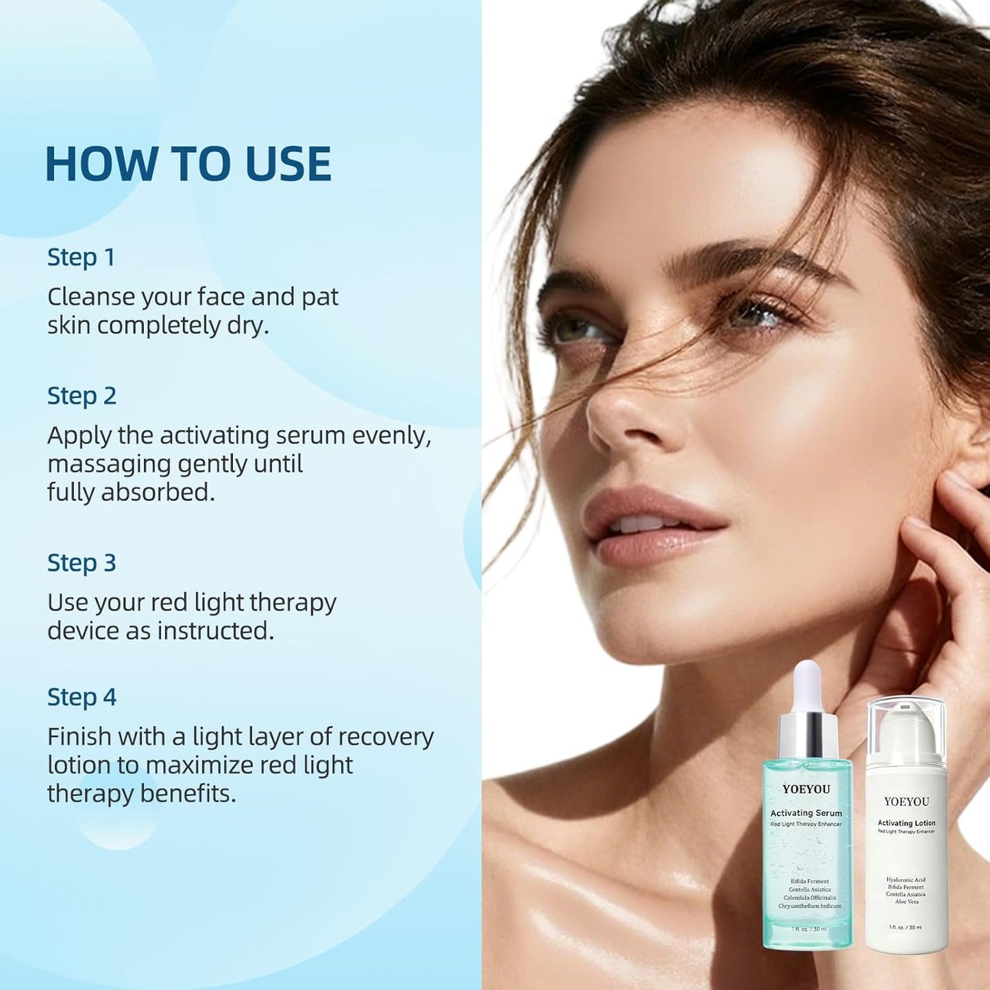 Red Light Therapy Recovery Lotion (1 Oz) – Hydrating Anti-Aging & Skin Firming Booster 🌟💧