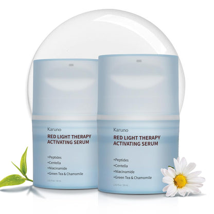Red Light Therapy Activation Serum 2-Pack – Anti-Aging Hyaluronic & Niacinamide Primer 🌟⚡️