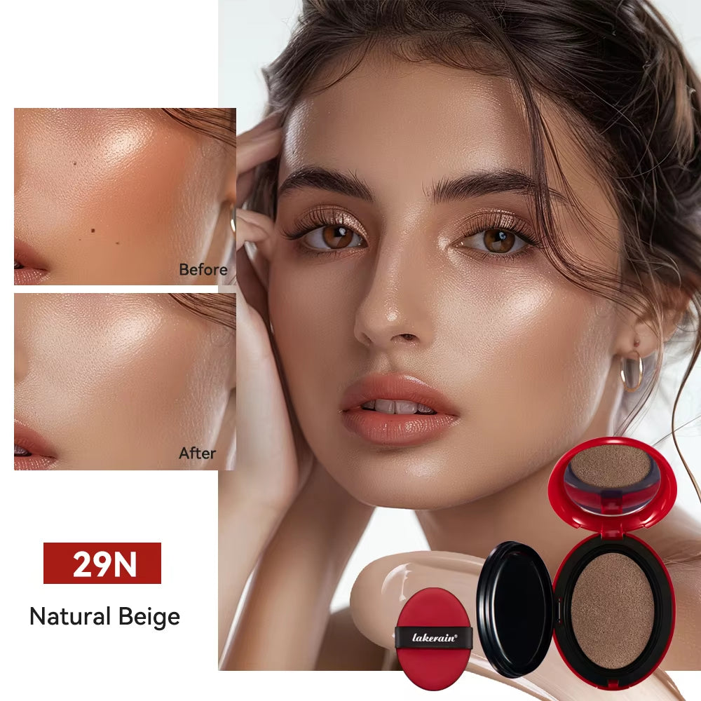 Lakerain Glow Cushion Foundation – Waterproof SPF Sunscreen & Long-Lasting Brightening Base 💖