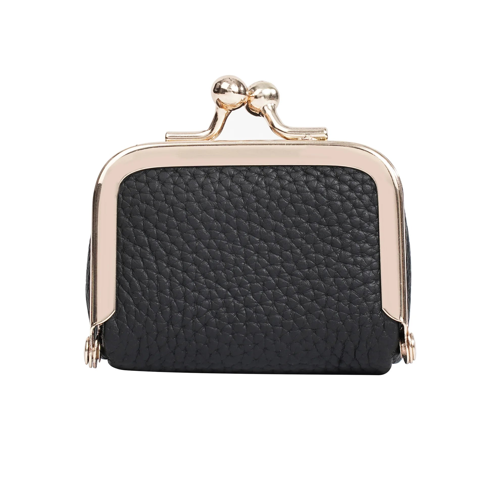 Luxury Genuine Leather Mini Accessory Box – Chic Gold Hardware Jewelry & Coin Purse 💎✨