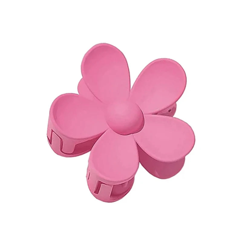 🌸 7CM Matte Frosted Flower Hair Claw – Elegant Lily Floral Shark Clip for Women & Girls  ✨🎀