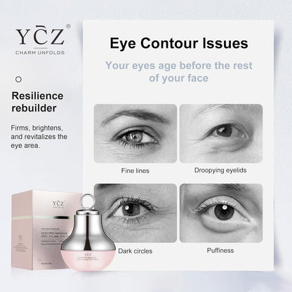 Electric Massage Eye Cream, 2-In-1 Firming Eye Moisturizer for under Eye Care, Targets Dark Circles and Fine Lines, Deep Hydration Soothes Eye Fatigue, Suitable Lightweight Texture for Daily Use