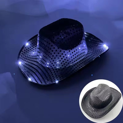 Wireless LED Disco Cowboy Hat | Flashing Neon Bachelorette Party Cap 💃