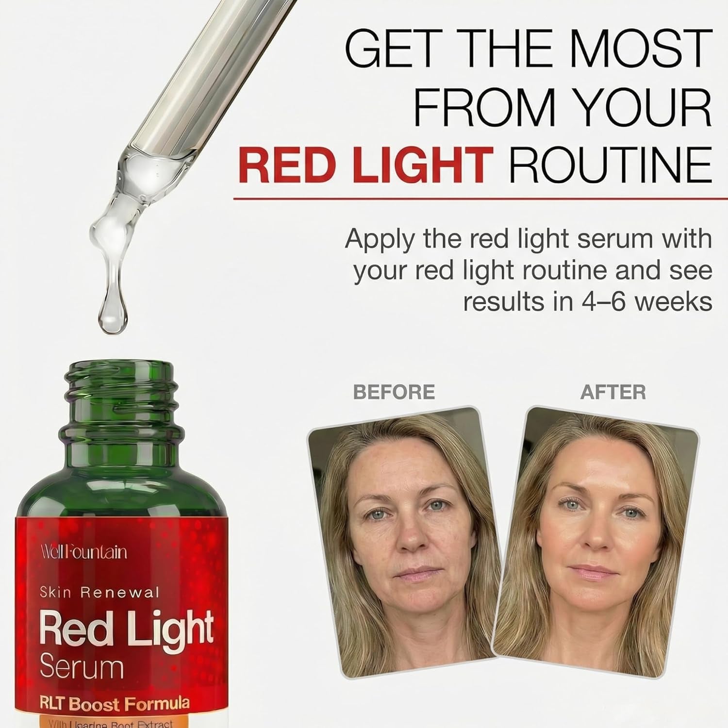 Red Light Therapy Activation Serum (1 Oz) – Anti-Aging Green Tea & Peptide Primer 🌟⚡️