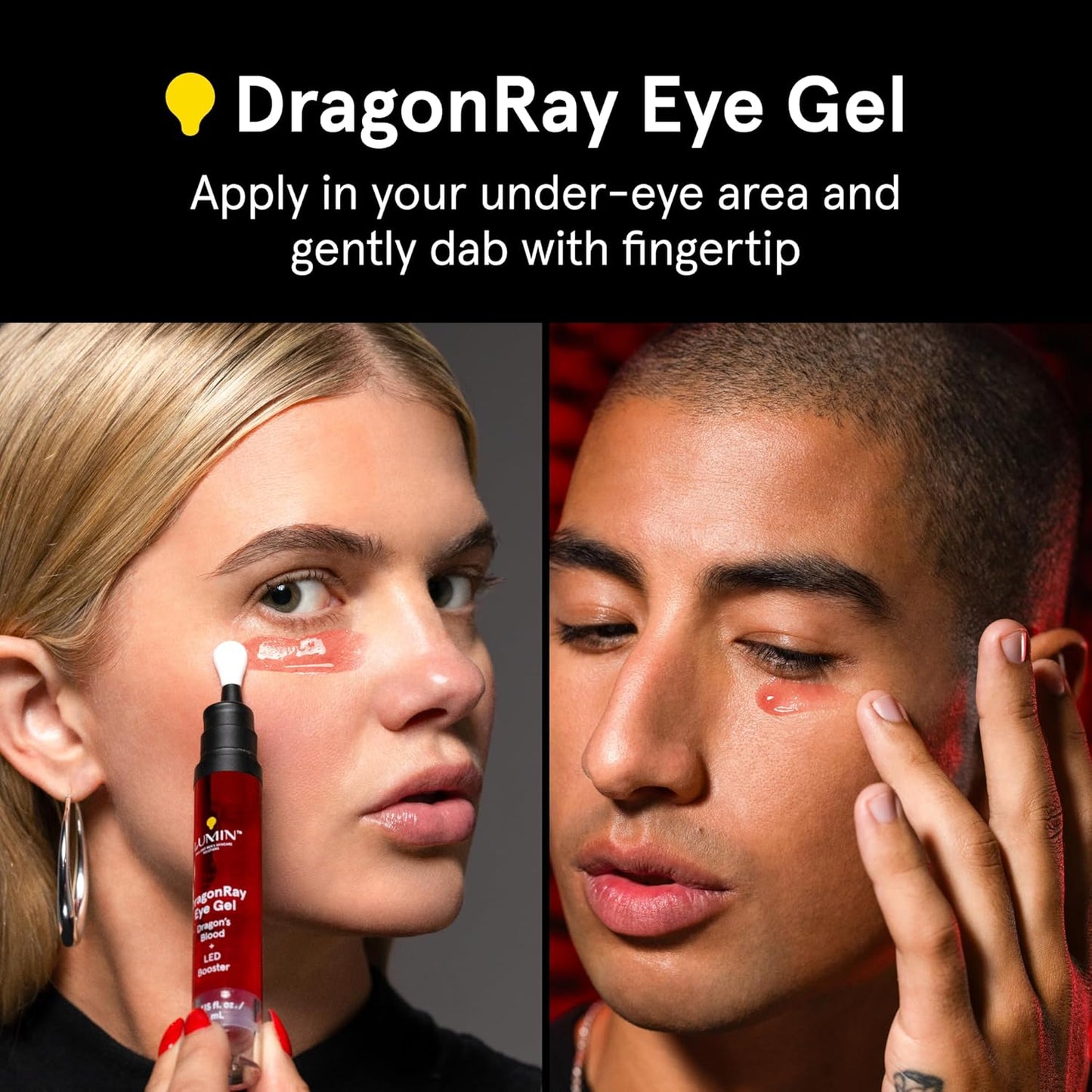DragonRay Under Eye Serum (15ml) – Anti-Aging Caffeine & Hyaluronic Red Light Primer 🌟☕