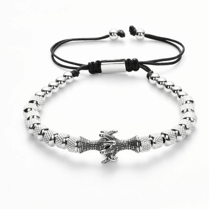 Premium Gold Crown Bracelet – Adjustable 316L Stainless Steel Bangle👑