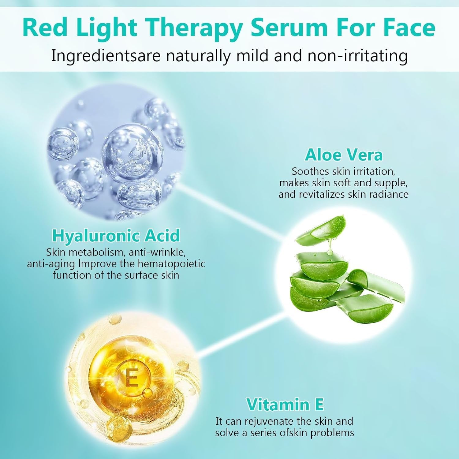 Luminous Red Light Therapy Face & Neck Serum – Anti-Aging Wrinkle Reducer 🌟💧
