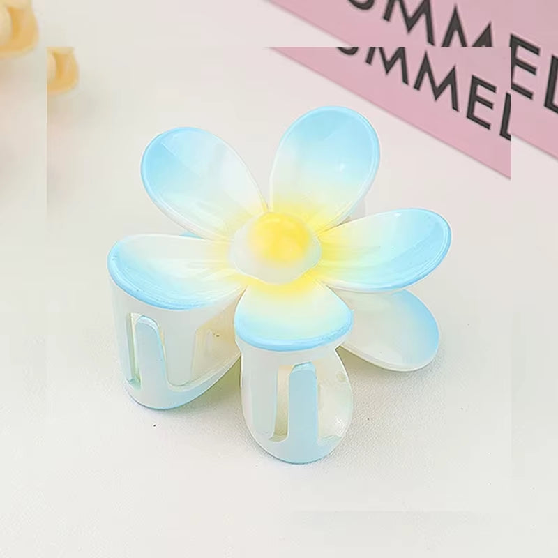 🌸 7CM Matte Frosted Flower Hair Claw – Elegant Lily Floral Shark Clip for Women & Girls  ✨🎀