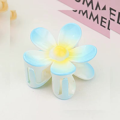 🌸 7CM Matte Frosted Flower Hair Claw – Elegant Lily Floral Shark Clip for Women & Girls  ✨🎀