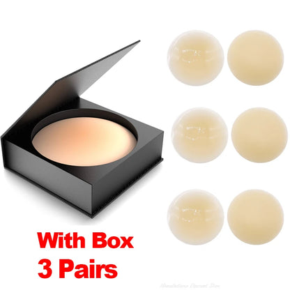 ✨ 3 Pairs Seamless Silicone Nipple Covers – Reusable Adhesive Invisible Pasties 👗💖