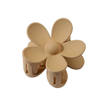 🌸 7CM Matte Frosted Flower Hair Claw – Elegant Lily Floral Shark Clip for Women & Girls  ✨🎀