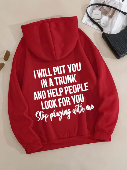 : Women’s Plus Size Graphic Hoodie – Cozy Drawstring Pocket Sweatshirt for Fall & Winter ❄️🧶