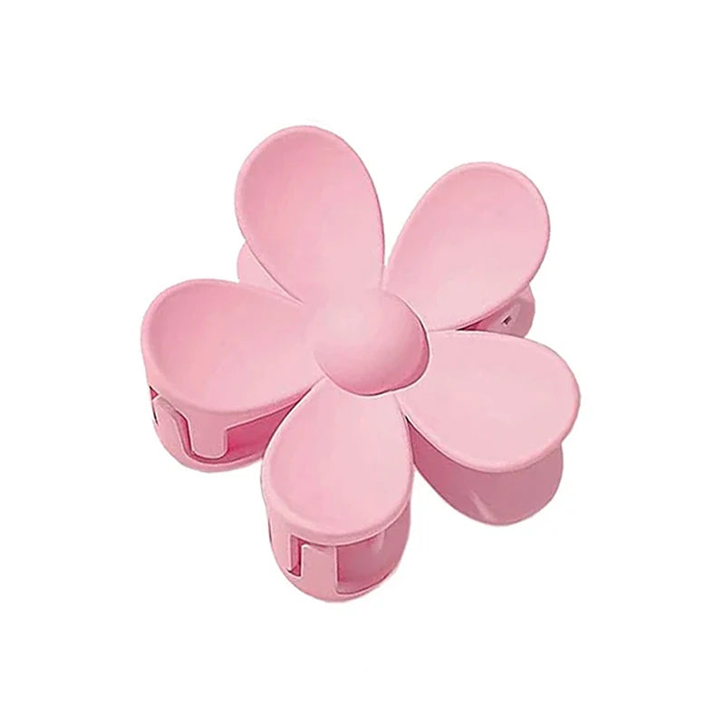 🌸 7CM Matte Frosted Flower Hair Claw – Elegant Lily Floral Shark Clip for Women & Girls  ✨🎀