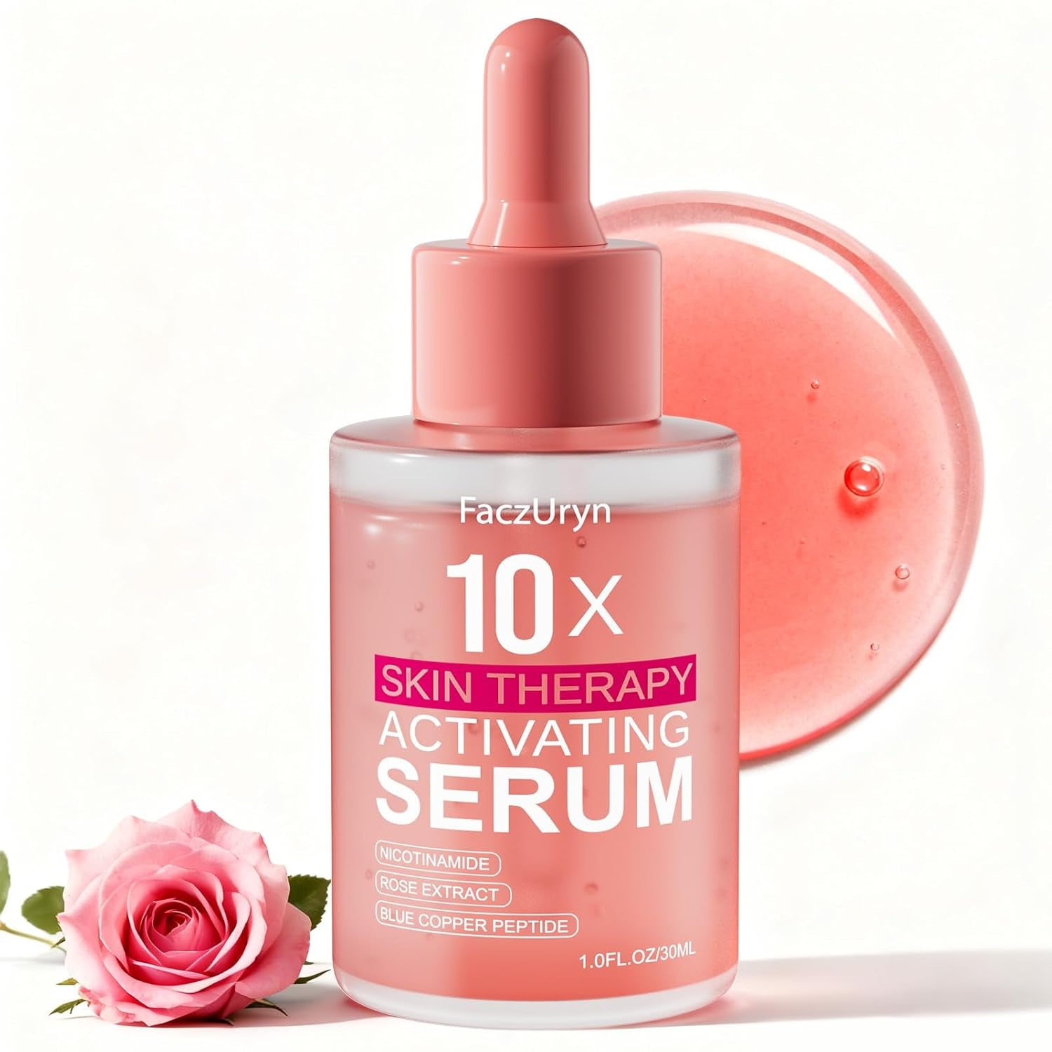 Red Light Therapy Serum (1 Oz) – Anti-Aging Rose Extract & Vitamin E Booster 🌟⚡️
