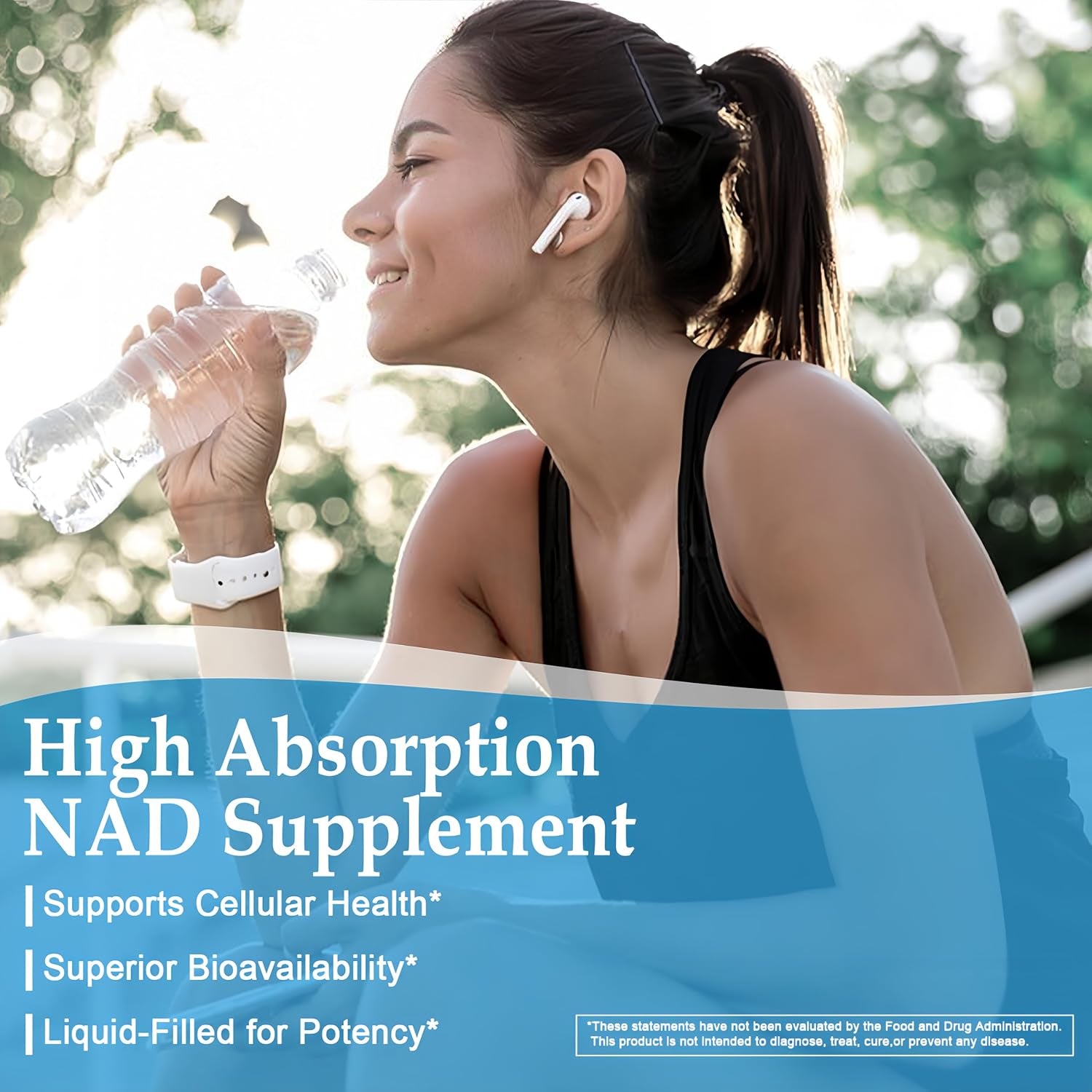 11-In-1 NAD Supplement with Resveratrol, Coq10, Quercetin, Collagen, Grape Seed for Cellular Energy, Mental Focus & Antioxidant Support - NAD Supplement for Women & Men, 120 Soft Capsules