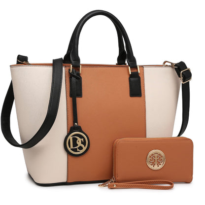 Large Executive Work Tote & Matching Wallet Set | Vegan Leather Satchel 👜
