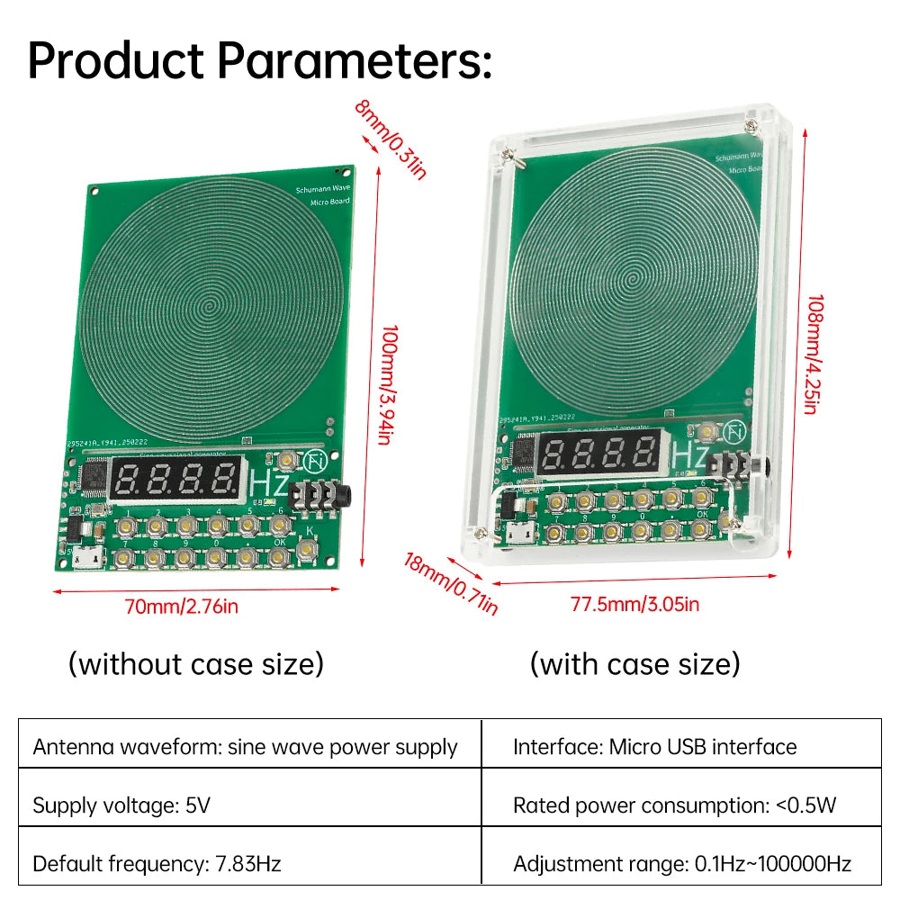 Precision Schumann Wave & Sine Wave Generator: Adjustable 0.01Hz–100,000Hz Signal Apparatus