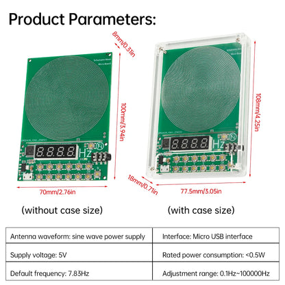 Precision Schumann Wave & Sine Wave Generator: Adjustable 0.01Hz–100,000Hz Signal Apparatus