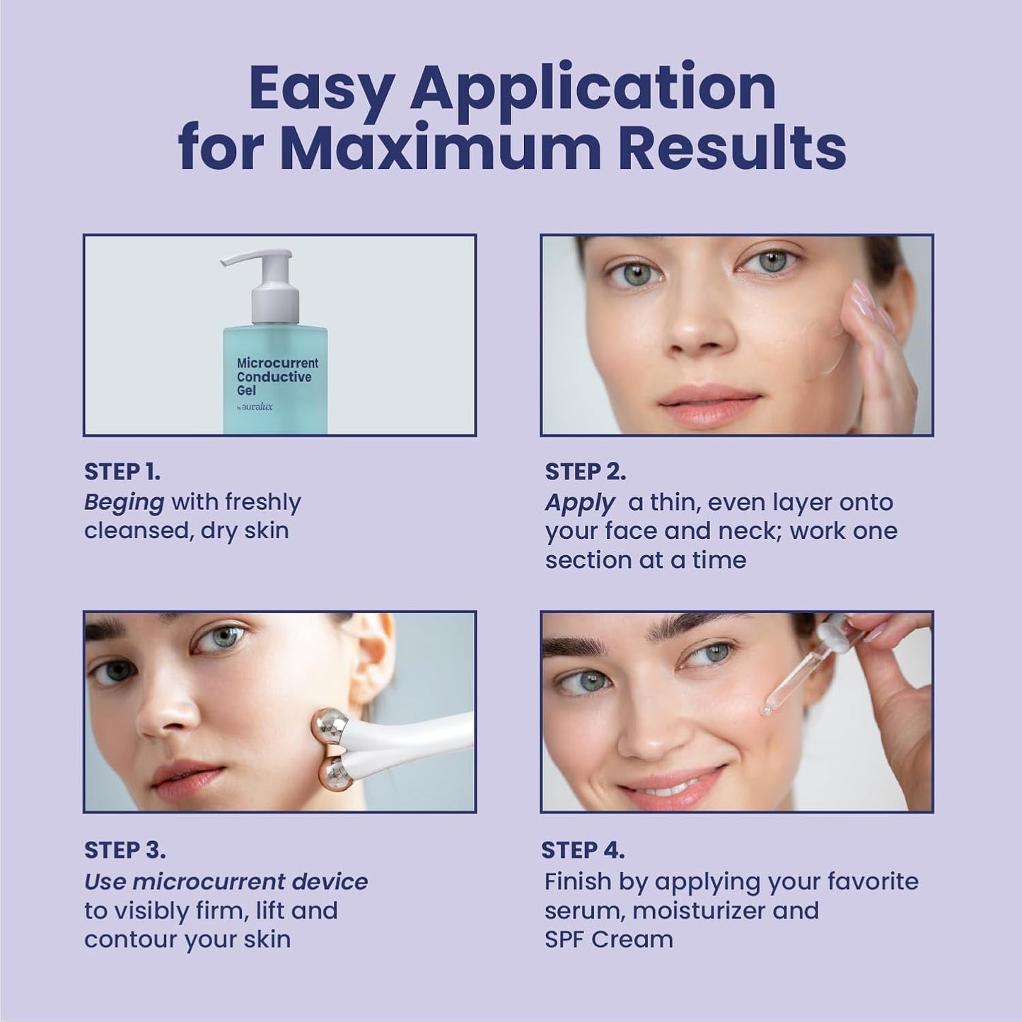 1Microcurrent Conductive Gel (10 Oz) – 24Hr Moisture Lock with Collagen & Peptides 🌟⚡️