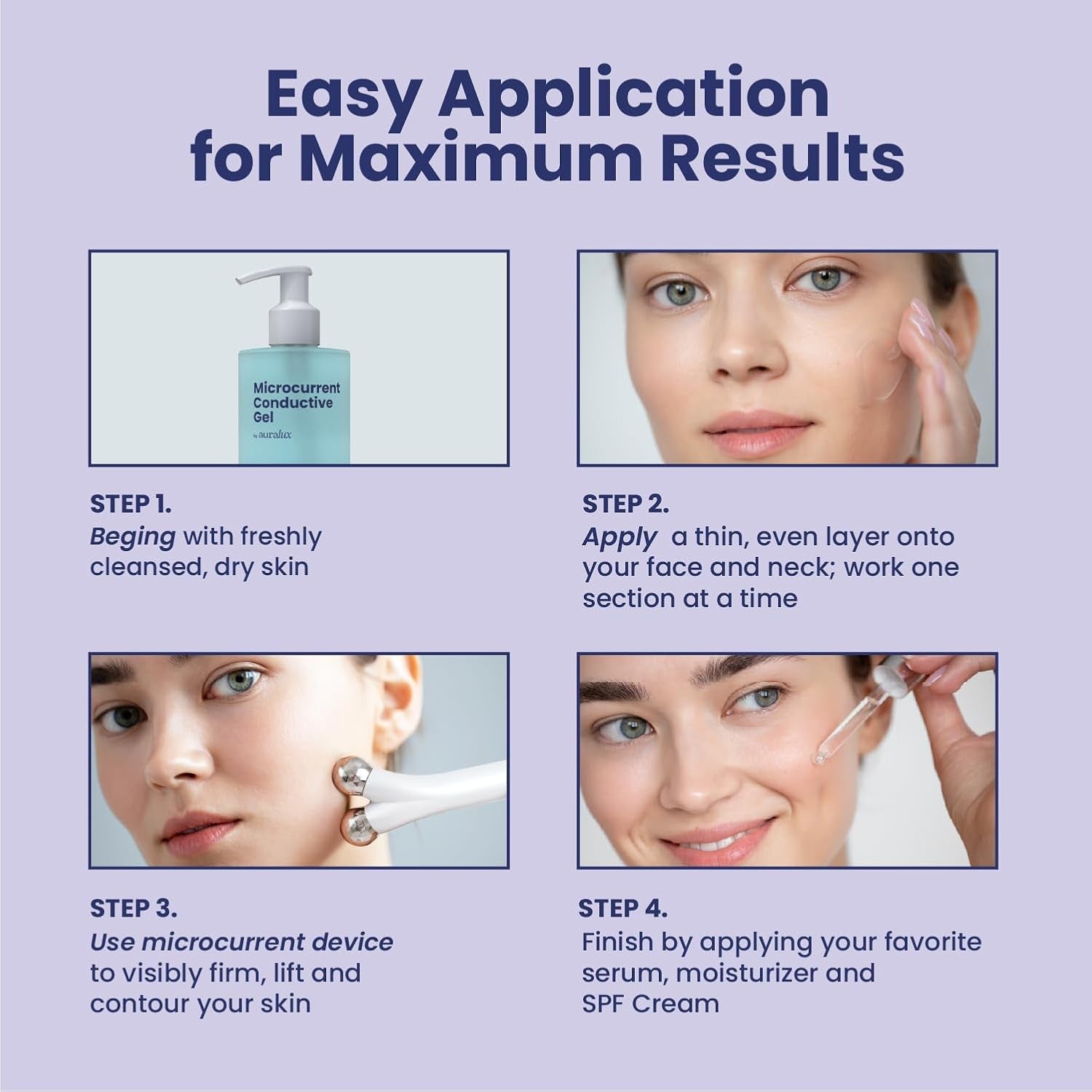 1Microcurrent Conductive Gel (10 Oz) – 24Hr Moisture Lock with Collagen & Peptides 🌟⚡️