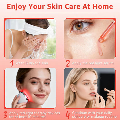 Red Light Therapy Serum (1 Oz) – Anti-Aging Rose Extract & Vitamin E Booster 🌟⚡️