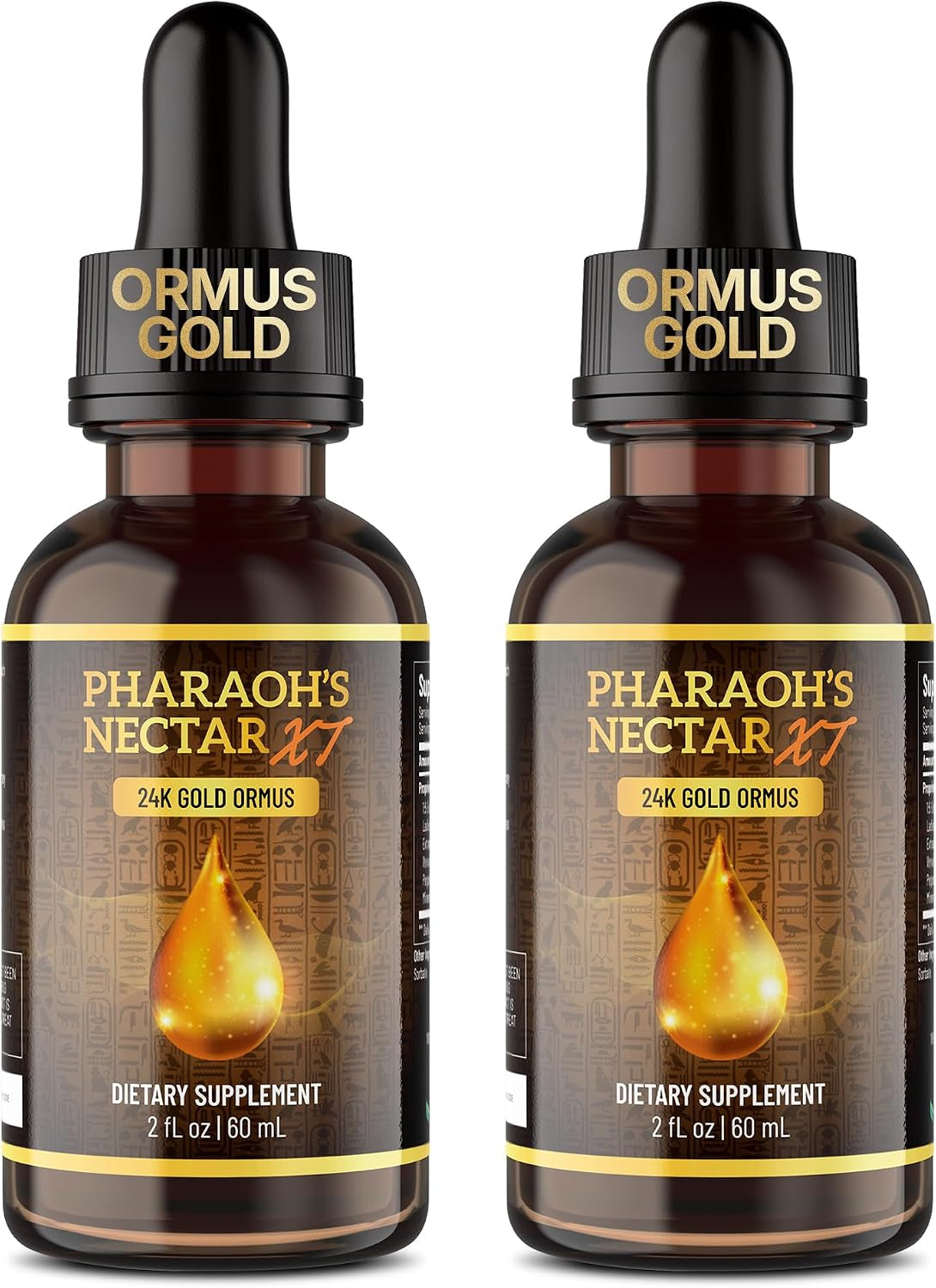 Pharaoh'S Nectar XT | 24K Monoatomic Gold Ormus Liquid | Third Eye Awakening + Vivid Dreaming | Clean Energy + Mental Clarity | Spiritual Supplement | 60Ml