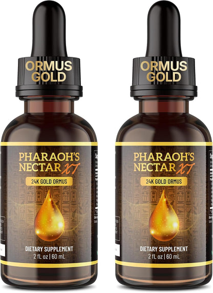 Pharaoh'S Nectar XT | 24K Monoatomic Gold Ormus Liquid | Third Eye Awakening + Vivid Dreaming | Clean Energy + Mental Clarity | Spiritual Supplement | 60Ml