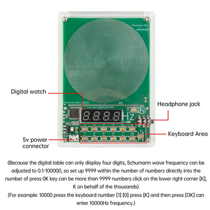 Precision Schumann Wave & Sine Wave Generator: Adjustable 0.01Hz–100,000Hz Signal Apparatus