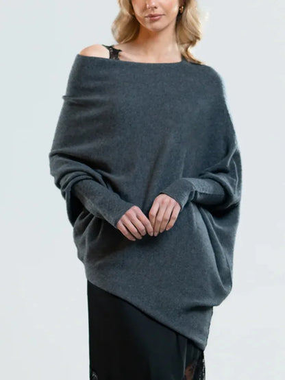 2026 Luxe Ribbed Knit Jumper Set – Oversized Batwing Sleeve Sweater & Matching Headband Autumn Winter Set 🧶🍂