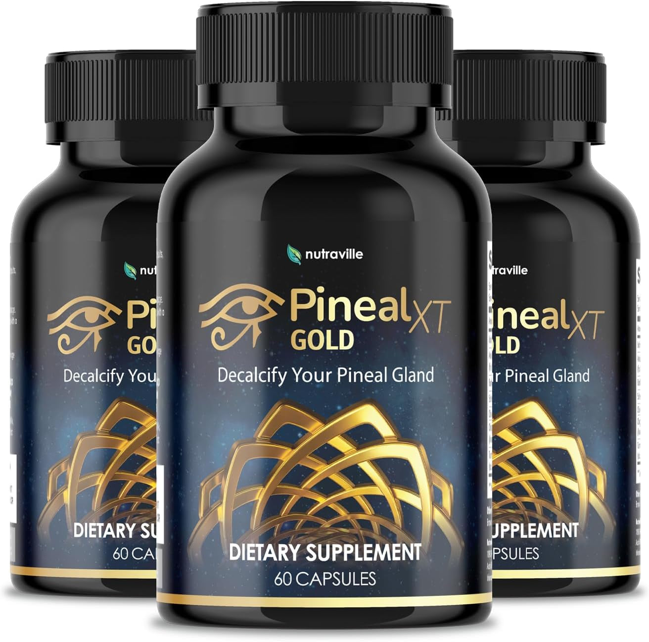 Pineal XT Gold - Pineal Gland Supplement - Third Eye Awakening - Focus and Memory Supplement for Brain - 7 Powerful Ingredients Decalcify, Detox, and Activate Your Pineal Gland