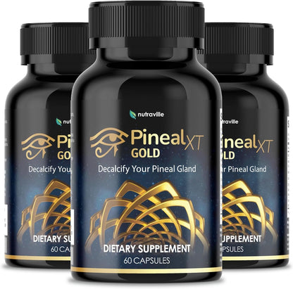 Pineal XT Gold - Pineal Gland Supplement - Third Eye Awakening - Focus and Memory Supplement for Brain - 7 Powerful Ingredients Decalcify, Detox, and Activate Your Pineal Gland