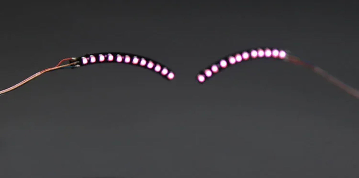 LED Light False Eye Lashes Luminous Eyelash Party Bar Makeup Eyelid Eyeliner Halloween