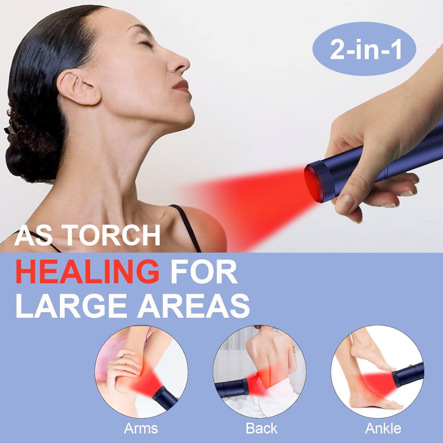 3-in-1 Precision Red Light Therapy – Total Relief for Lips, Joints & Skin ✨
