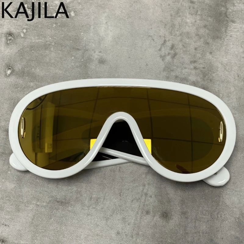 Y2K Cyberpunk Wave Mask Sunglasses – Oversized One-Piece Luxury Steampunk Goggles for Women 🌊